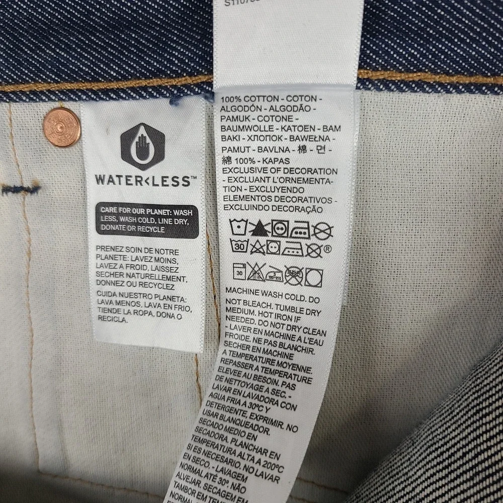 Levi's 501‎ Jeans Mens 42x32 Blue Original Fit Waterless Button Fly Denim